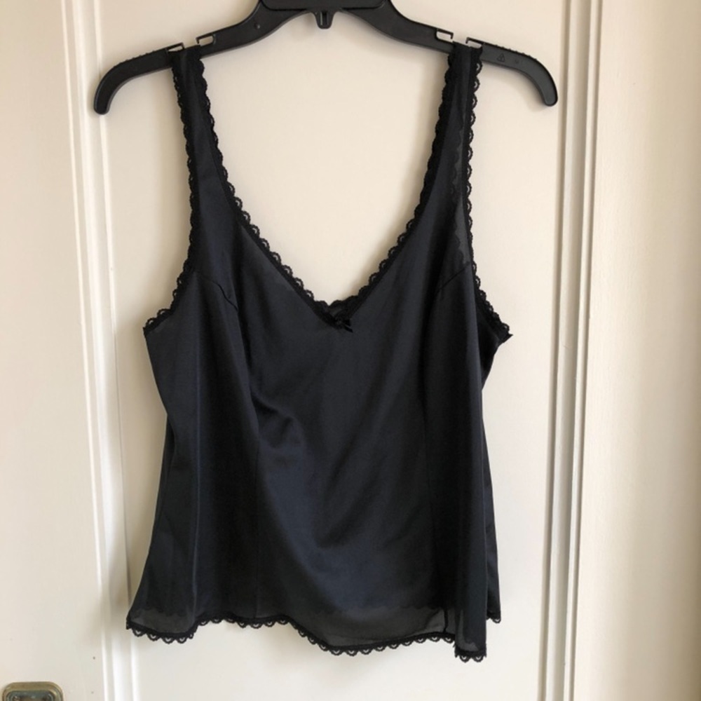 Vintage Intimates Lace Scalloped Lingerie Tank Top